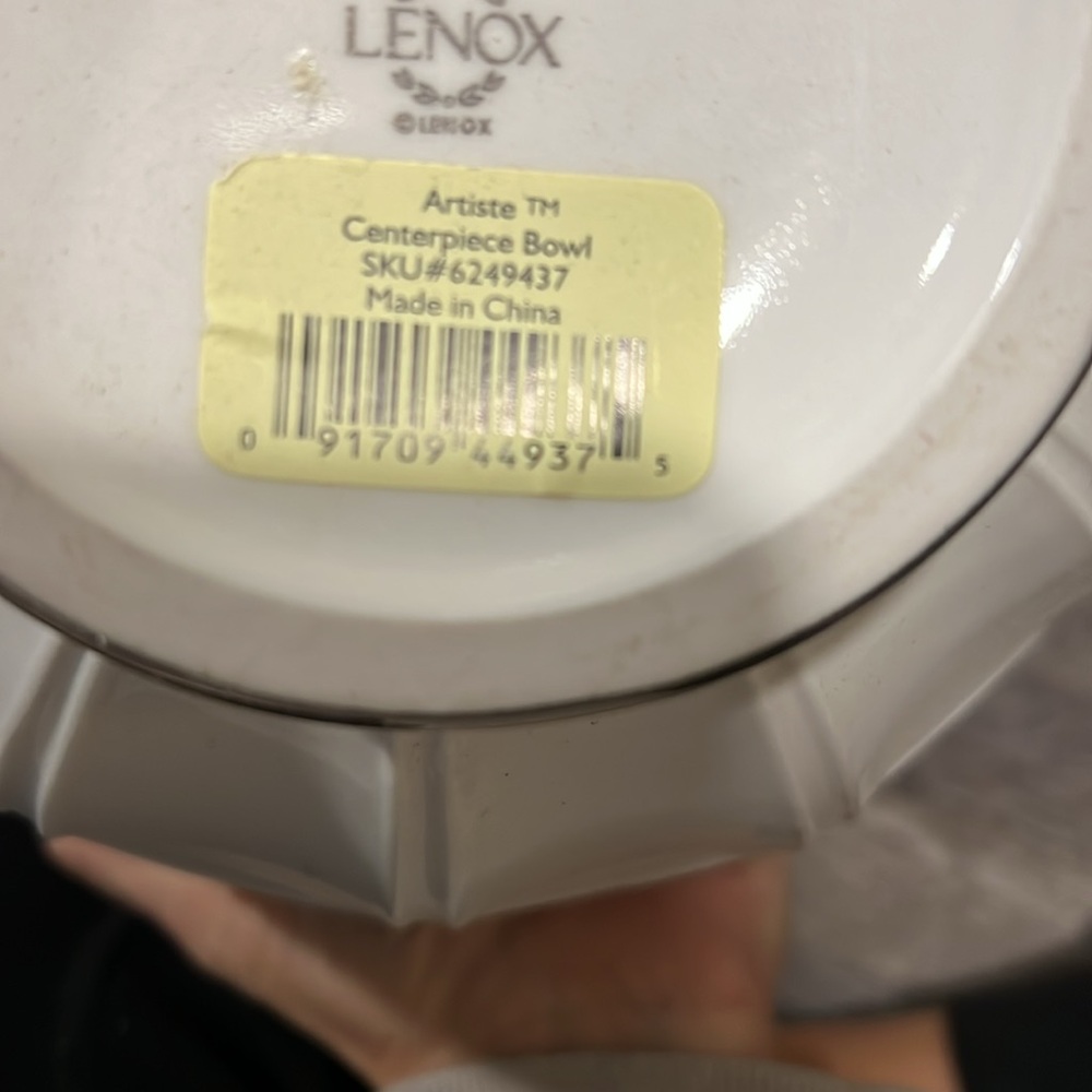 Lenox Artiste Centerpiece Bowl - Ivory Fine China with Gold Trim - SKU 6249437 - Picture 3 of 4